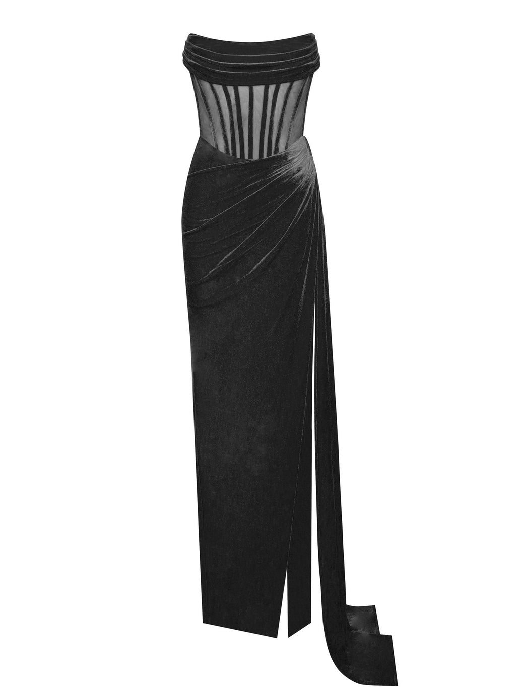 Love Off-Shoulder Velvet Maxi Dress