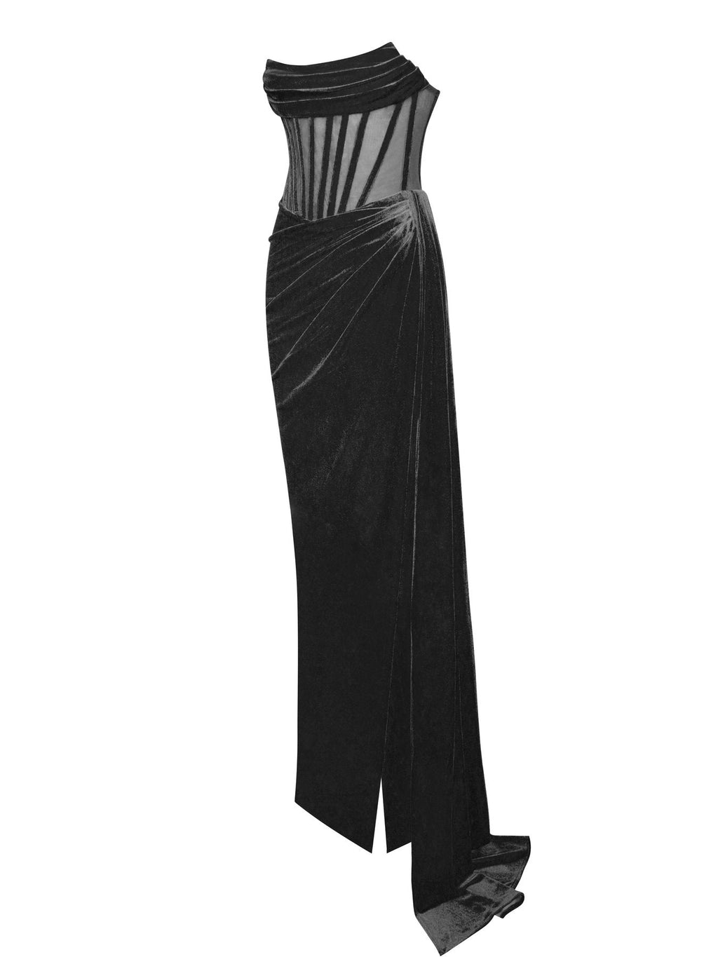 Love Off-Shoulder Velvet Maxi Dress