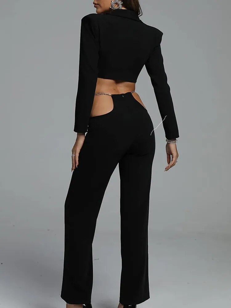 Love Yourself Crop Blazer Set