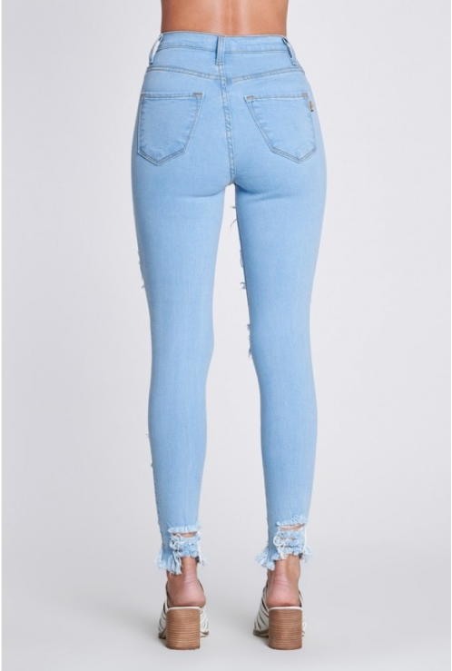 Luxe High Waist Jeans- Blue