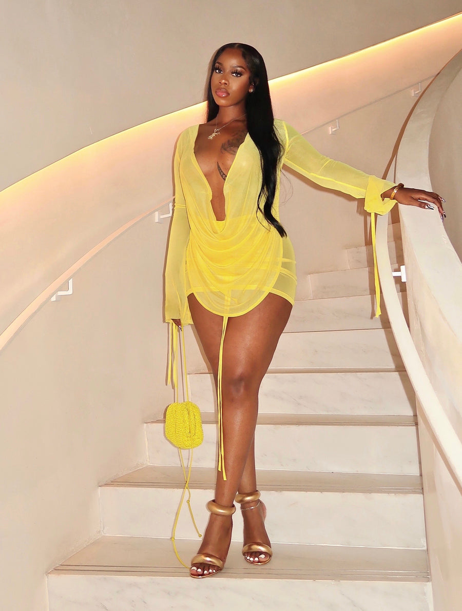 Megan Mesh Skirt Set