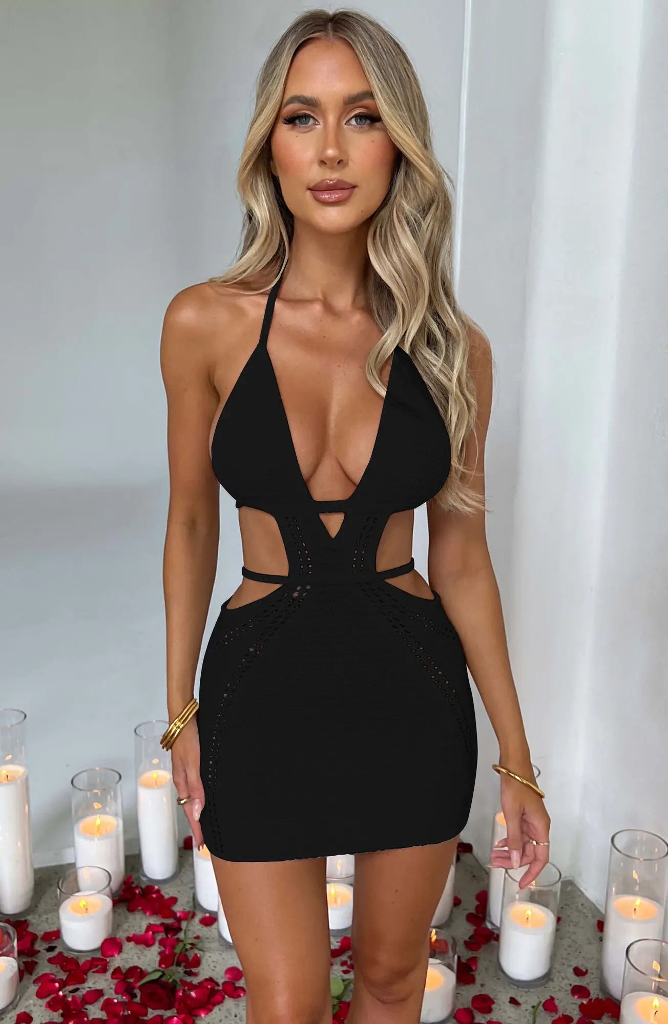 Melinda Knit Dress Black