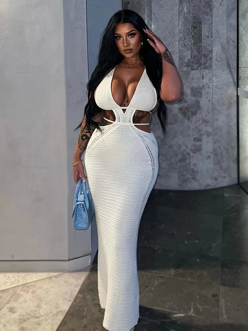 Melinda Knit Dress White