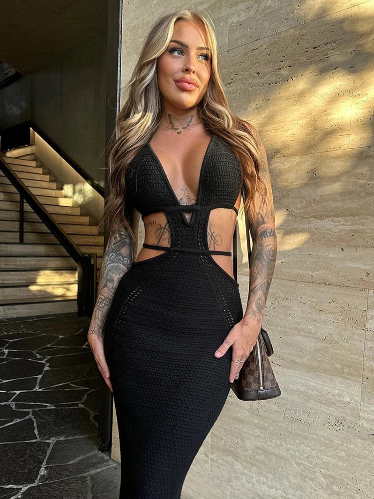 Melinda Knit Dress Black 1