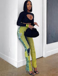Mesh Tie Dye Pants Green