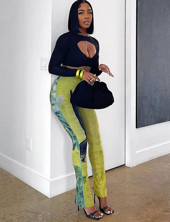 Mesh Tie Dye Pants