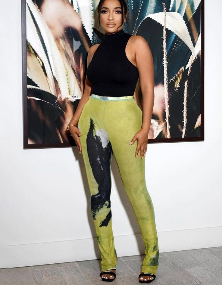 Mesh Tie Dye Pants