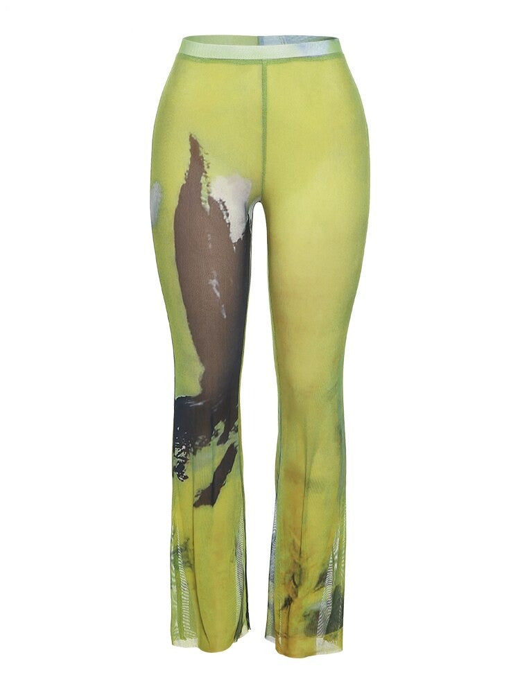 Mesh Tie Dye Pants