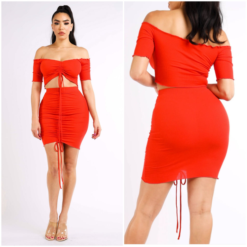 My Way Only Skirt Set Red