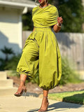 Solid Balloon Jogger Pants