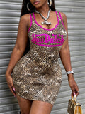 Leopard Sleeveless Bodycon Dress