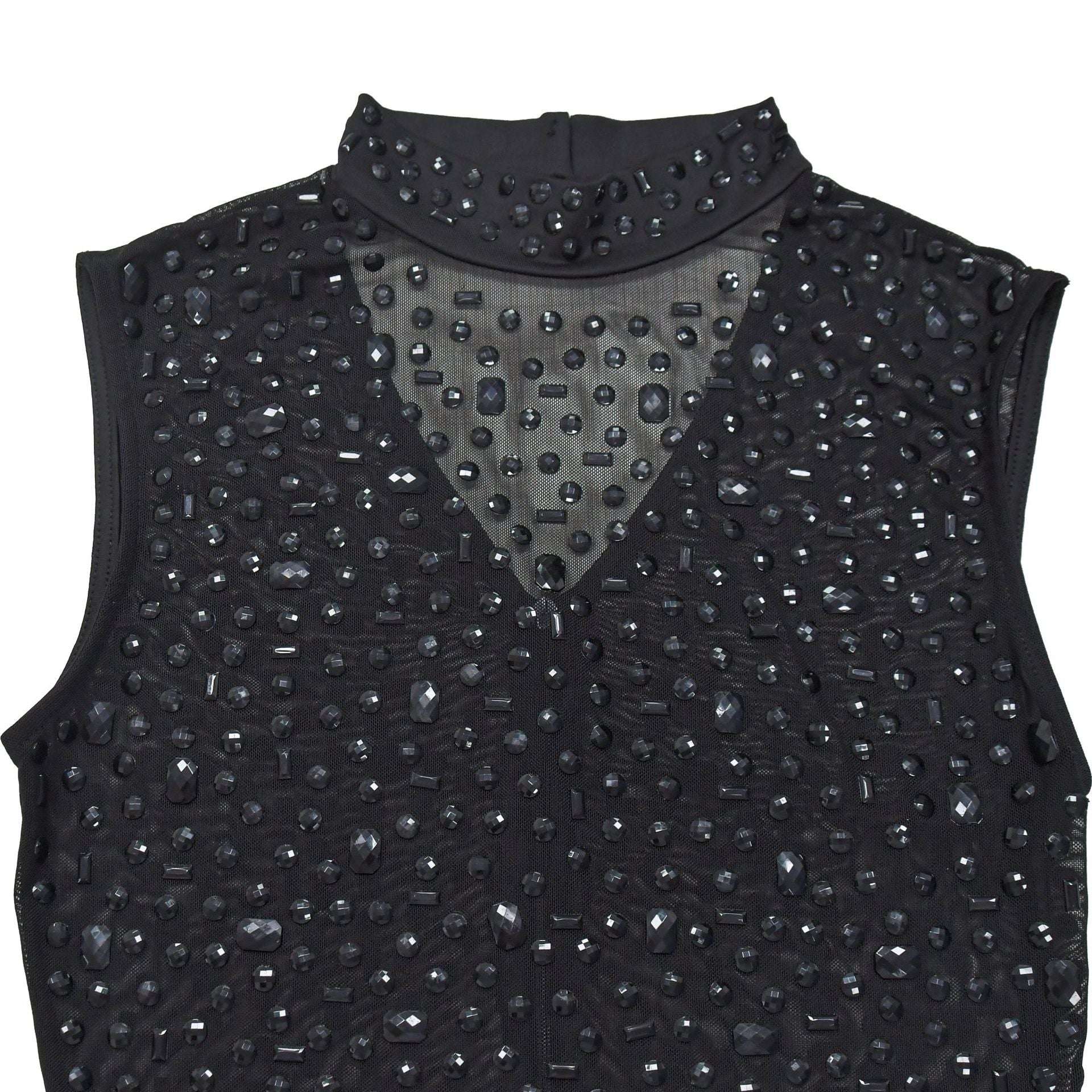 Hot Rhinestone Bodycon Maxi Dress