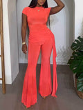 Ruched Draped Top & Pants Set