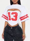 Printed Cutout Tee
