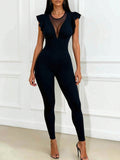 Sheer Combo Skinny Jumpsuit