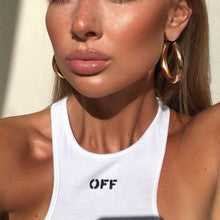 OFF Racerback Crop Top