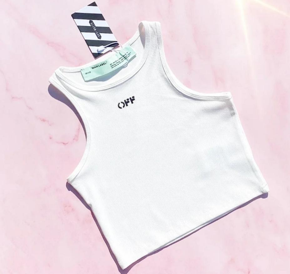 OFF Racerback Crop Top