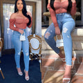 Overachiever High Waist Jeans Medium Blue