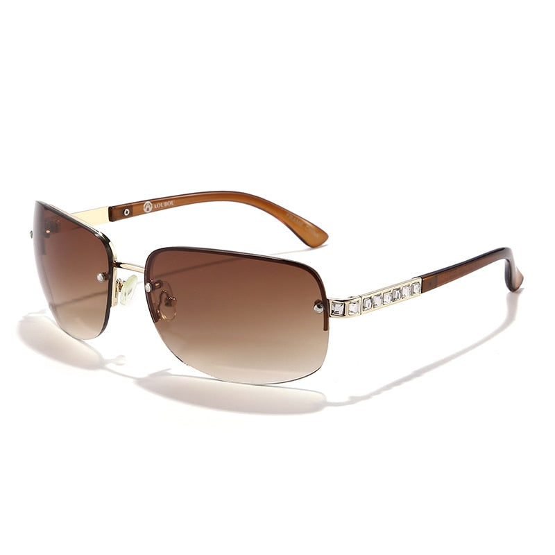 Oversized Gradient Sunglasses B-Brown As Photos Showing