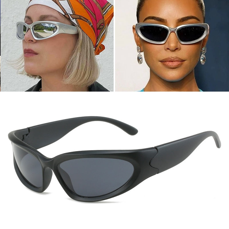Oversized Gradient Sunglasses E-Black As Photos Showing