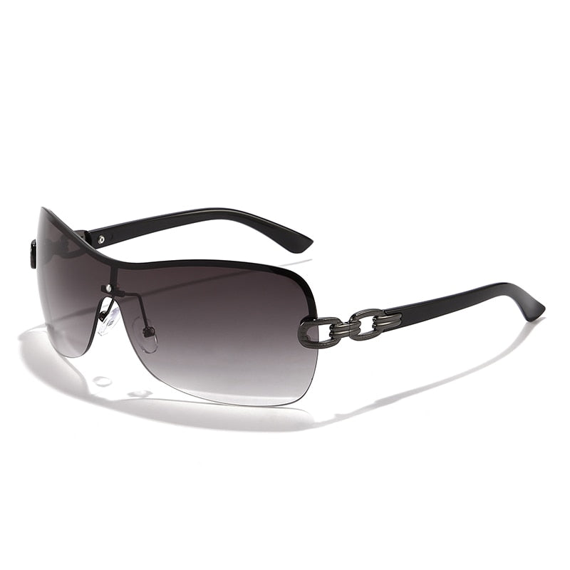 Oversized Gradient Sunglasses A-Grey As Photos Showing