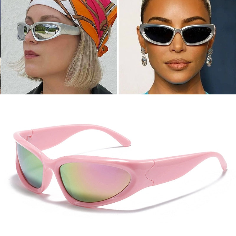 Oversized Gradient Sunglasses E-Pink As Photos Showing