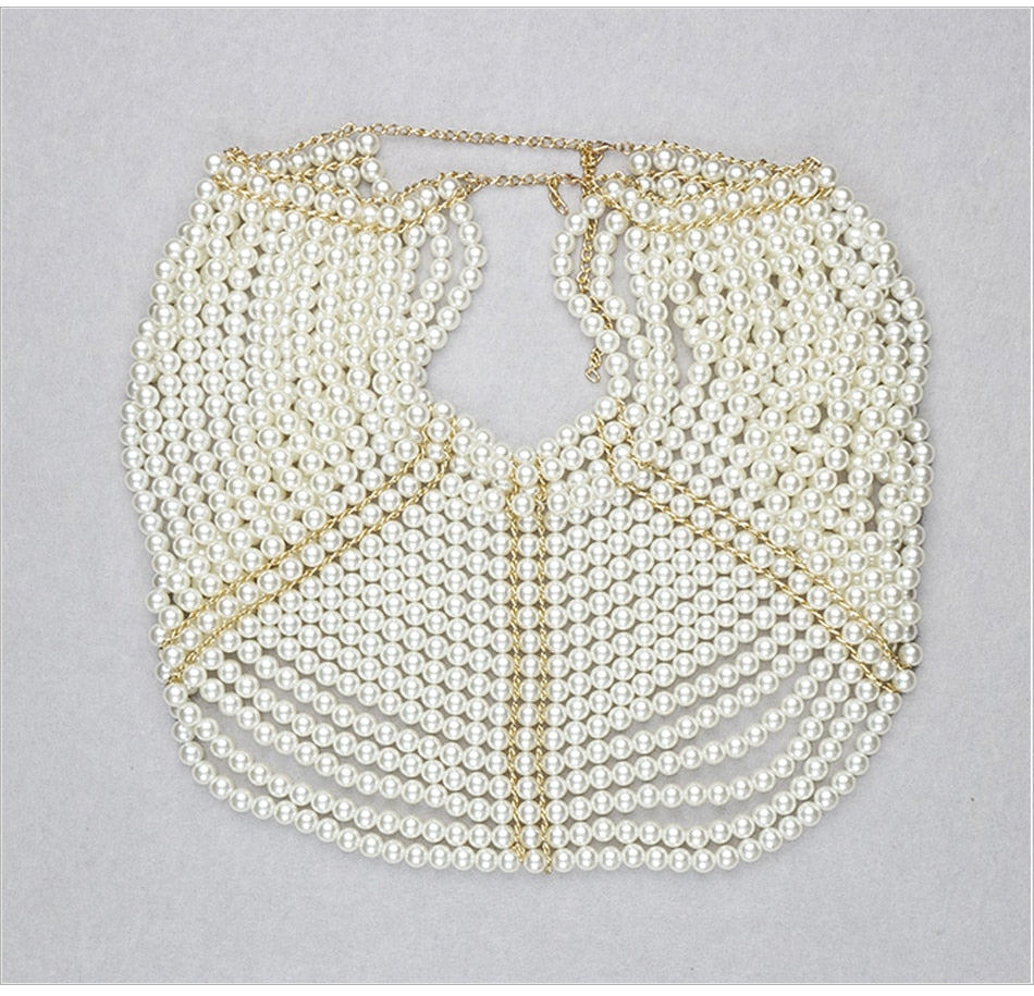 Pearl Bustier Beaded Crop Top