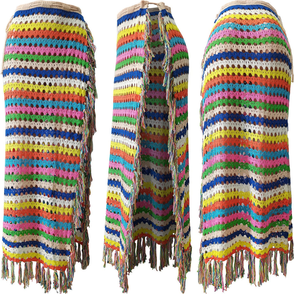 Rainbow Crochet Skirt