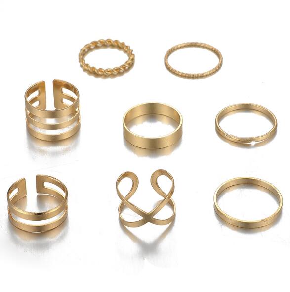 Round Hollow Rings Set Default Title
