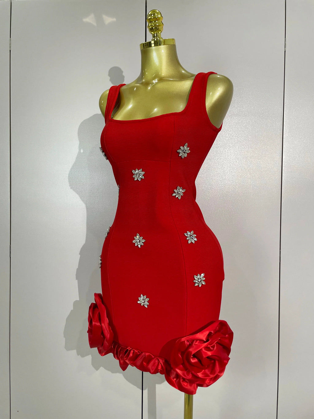 Lori Bandage Ruffle Mini Dress