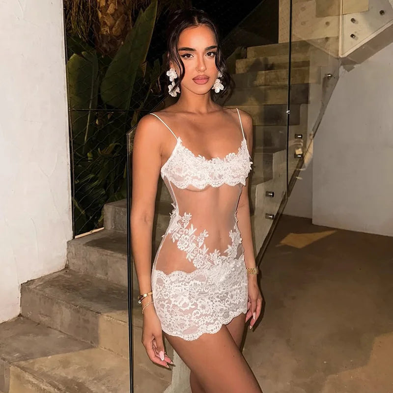 Fatima Lace Mini Dress