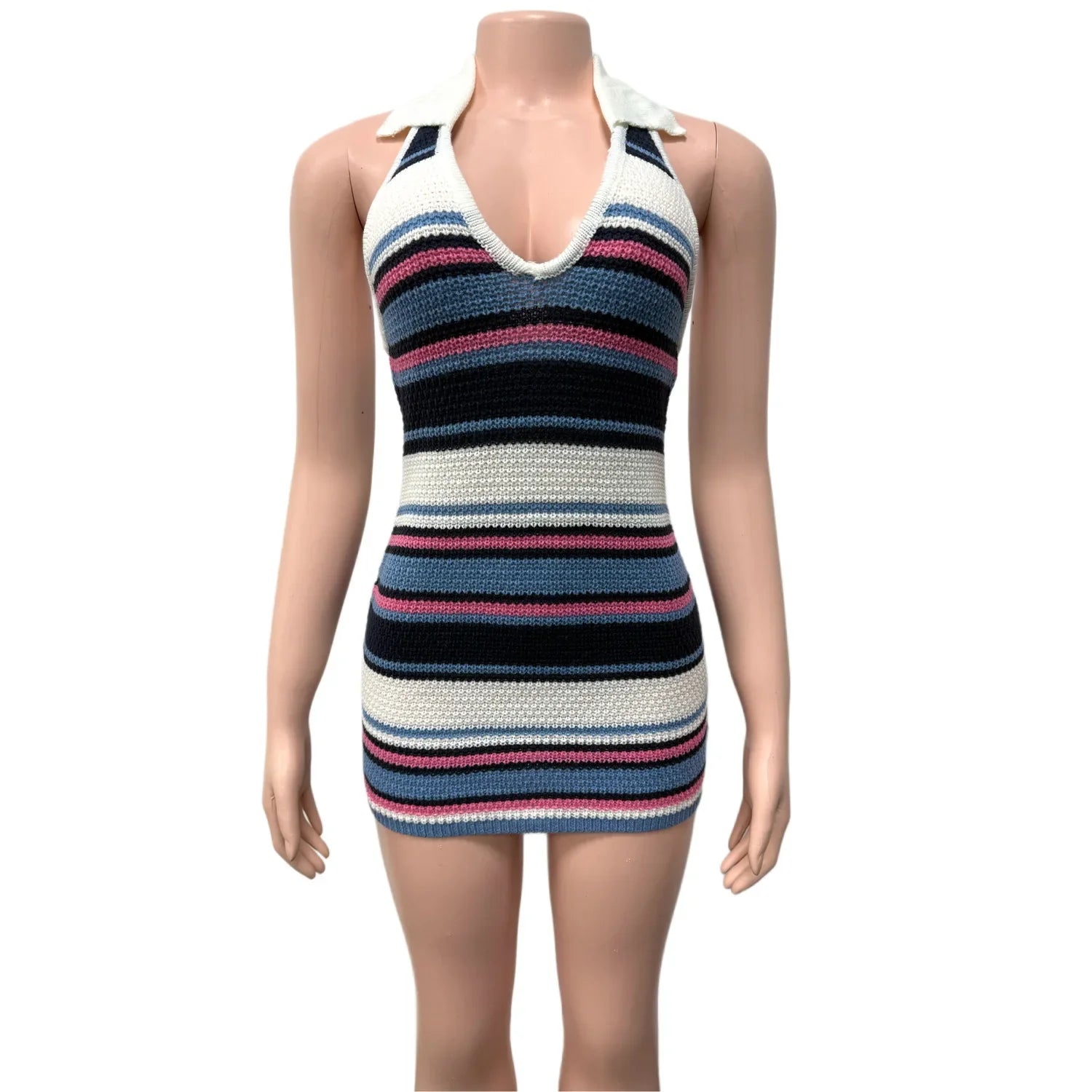 Taylor Knit Mini Dress Blue