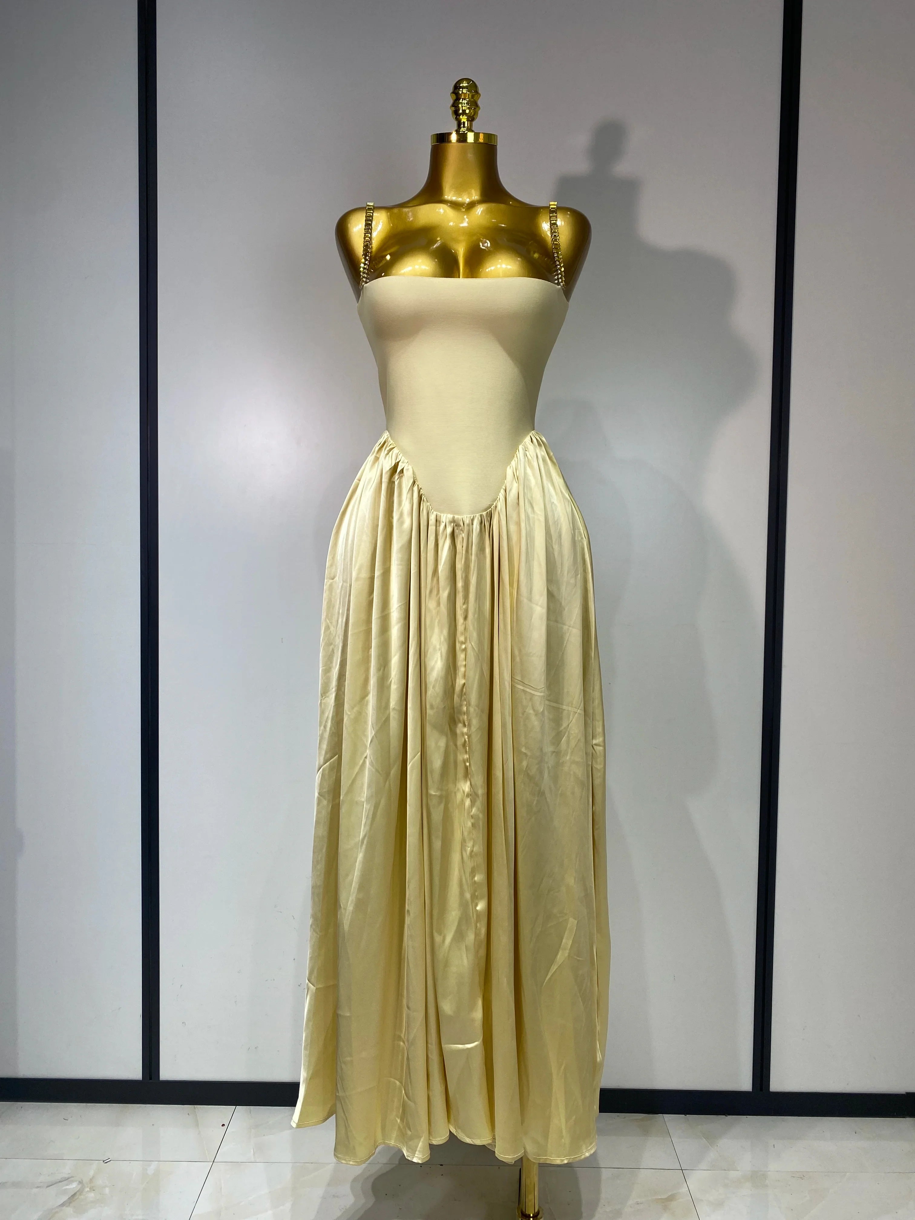 Kelli Bandage Maxi Dress Yellow L