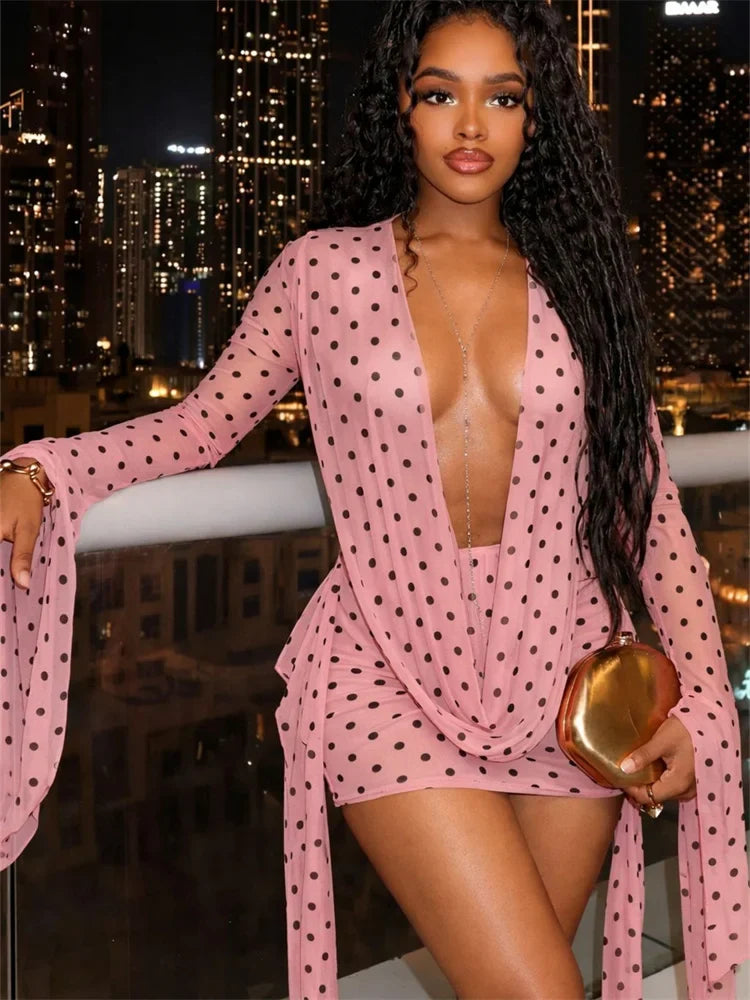 Whitney Polka Dot Mini Dress