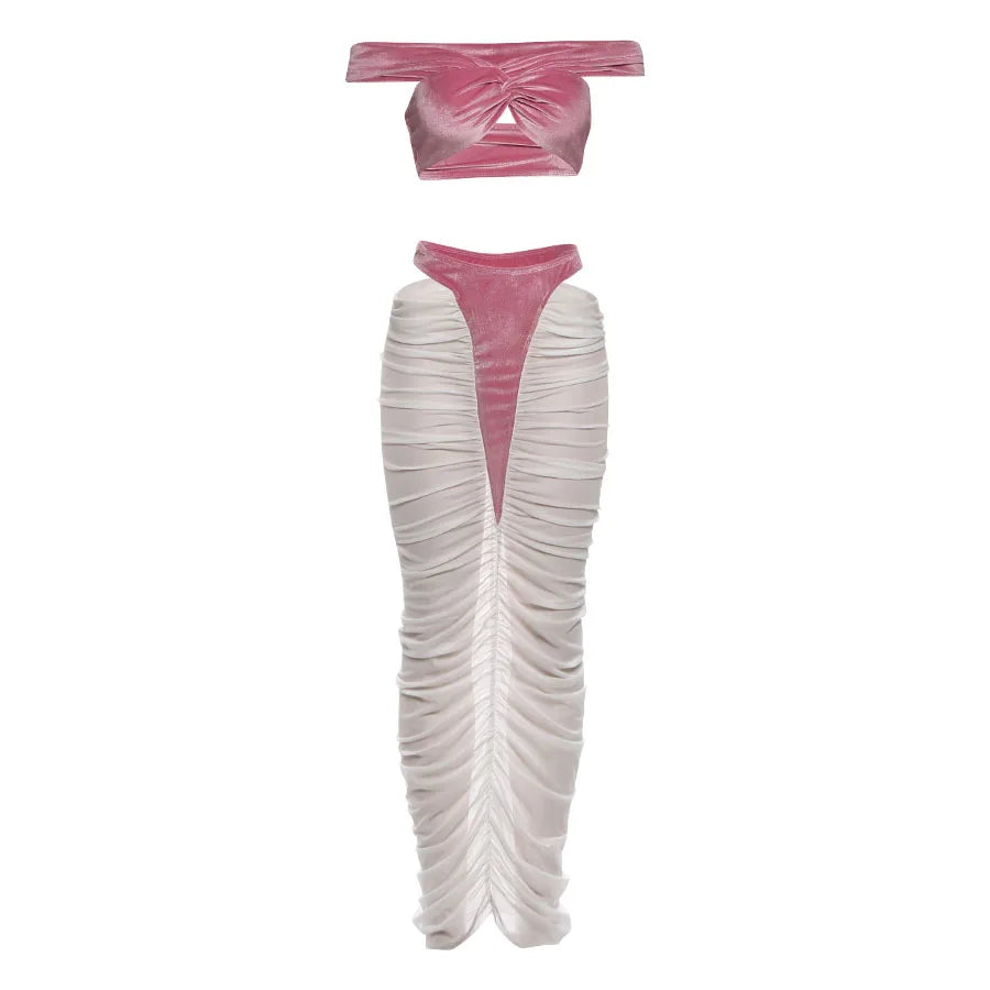 Nala Velvet Skirt Set