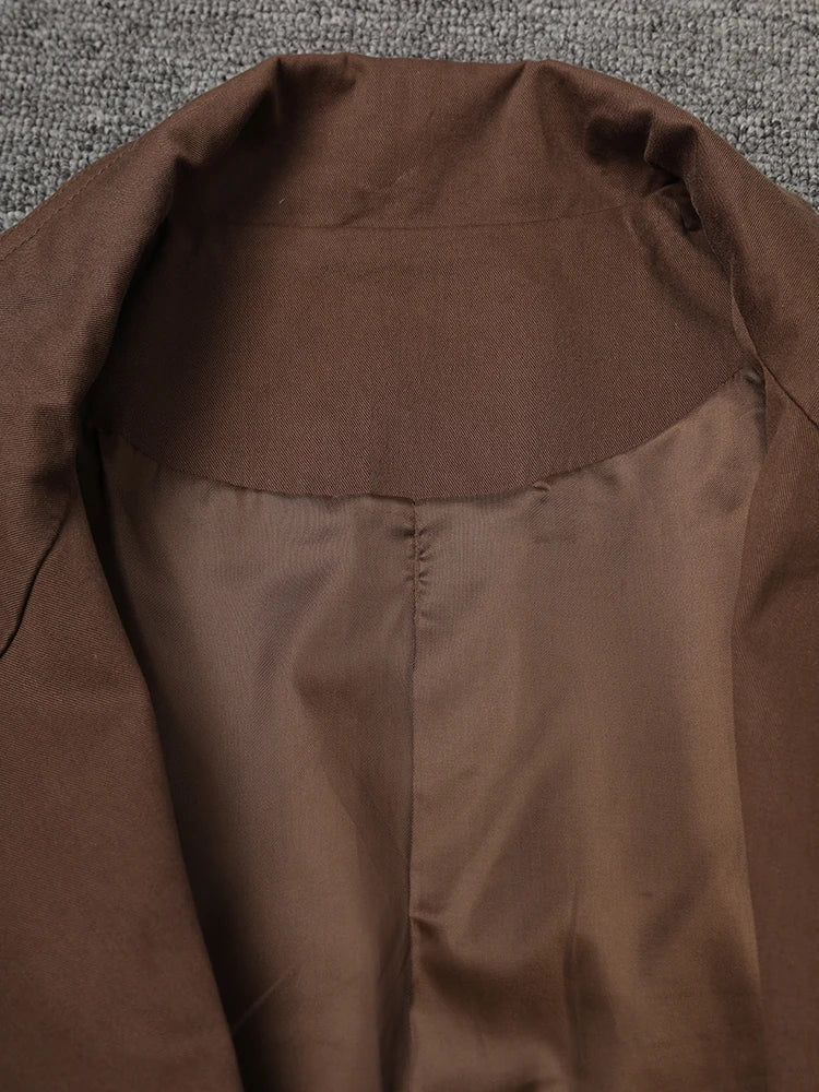 Brown Belted Trench Coat
