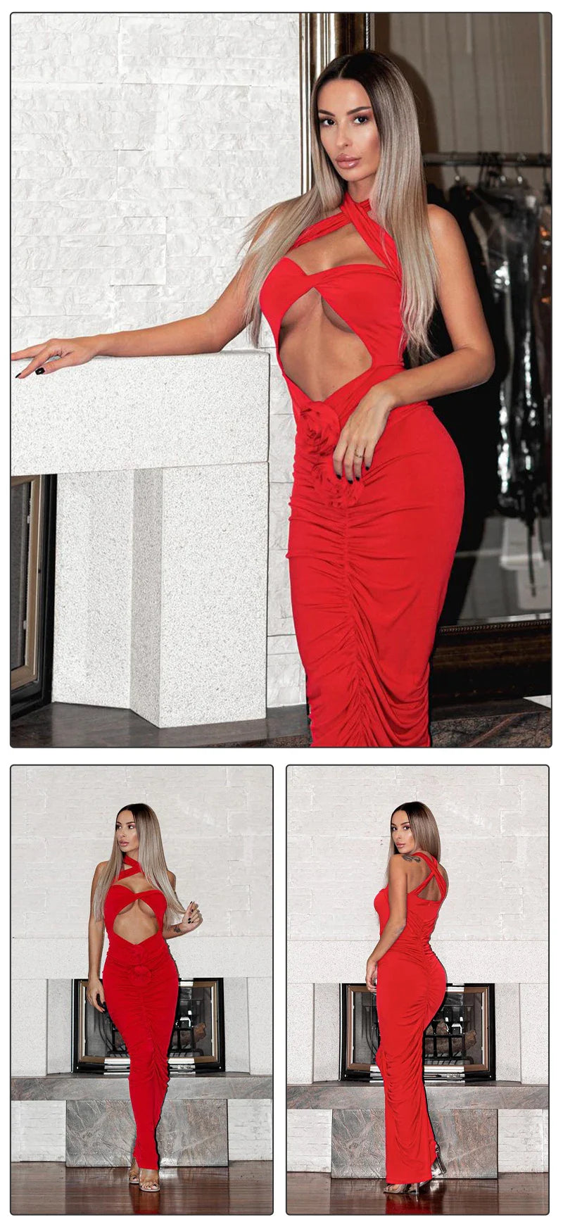 Luanda Flower Maxi Dress