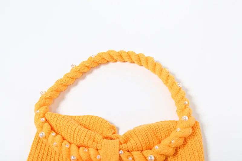 Pearl Plait Crochet Mini Skirt Set