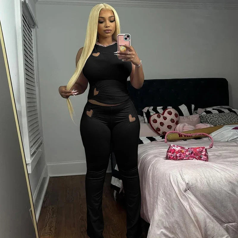 Heart Cut-Out Set Black