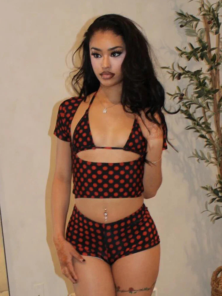 Dot Print Short Set