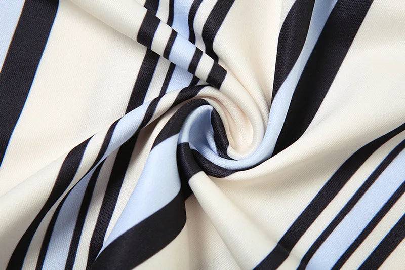 Michella Stripe Mini Skirt Set