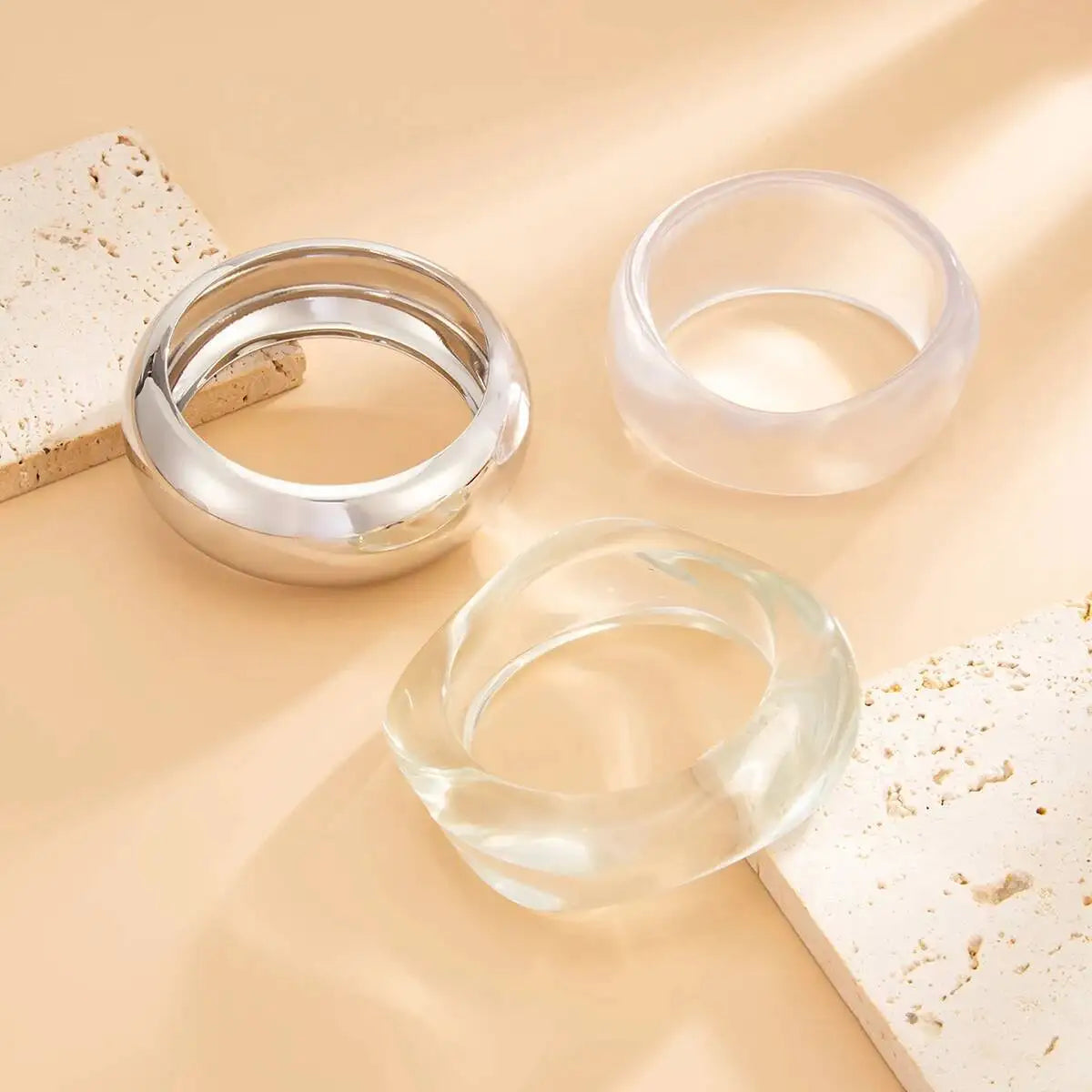 Acrylic Resin Bangle Bracelet