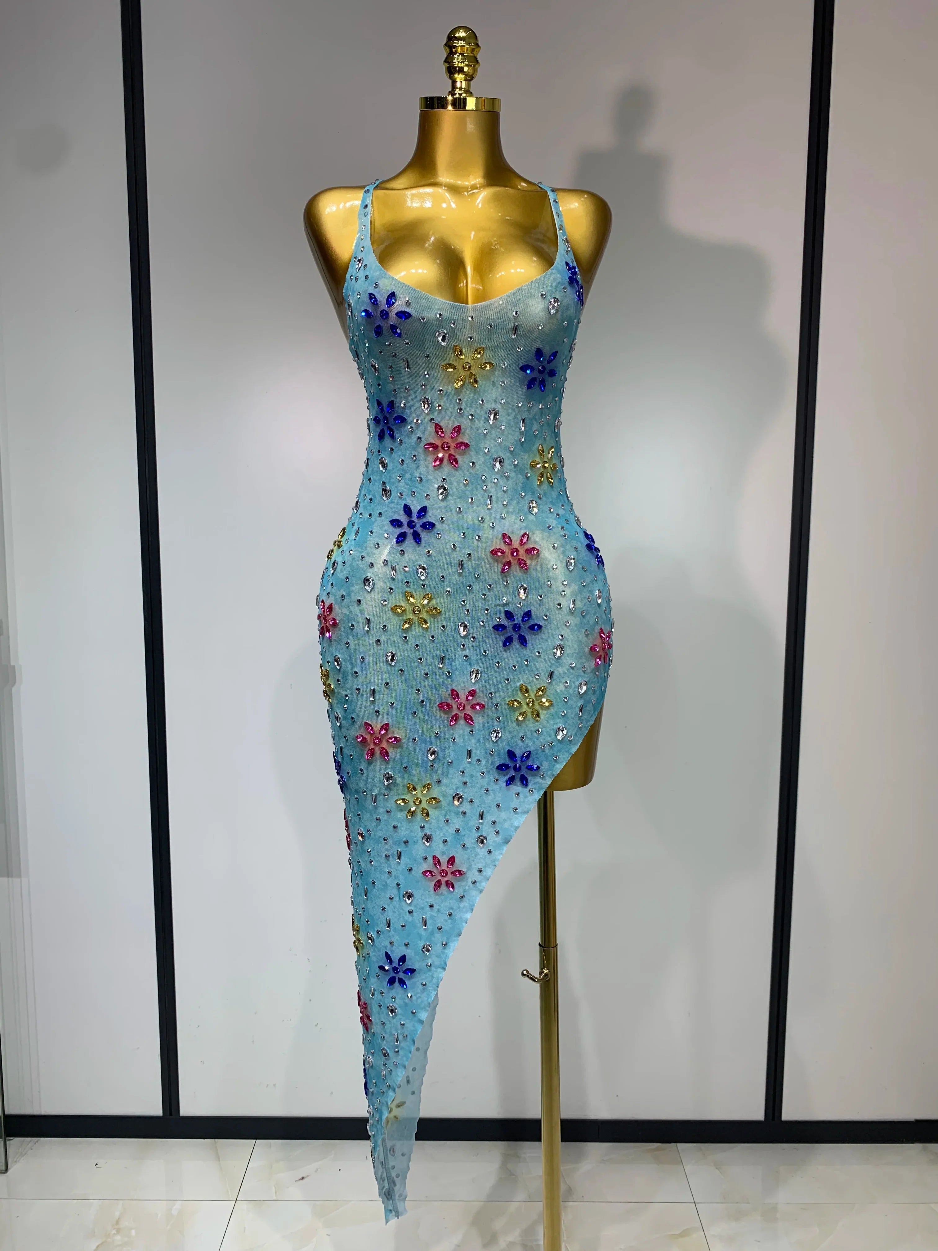Layna Mesh Dress SKY BLUE