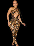 Wild Cut-Out Leopard Jumpsuit Leopard
