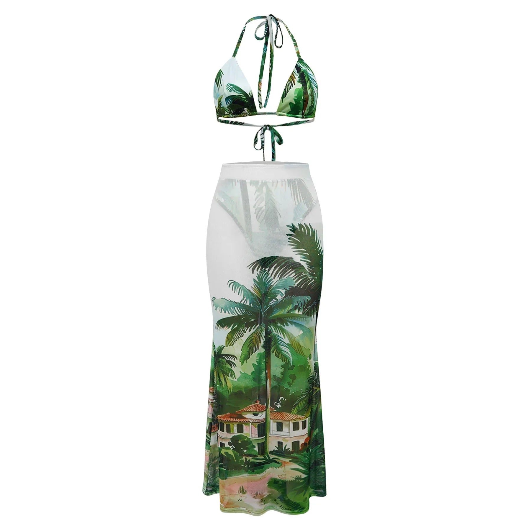 Lola Mesh Skirt + Bikini Set