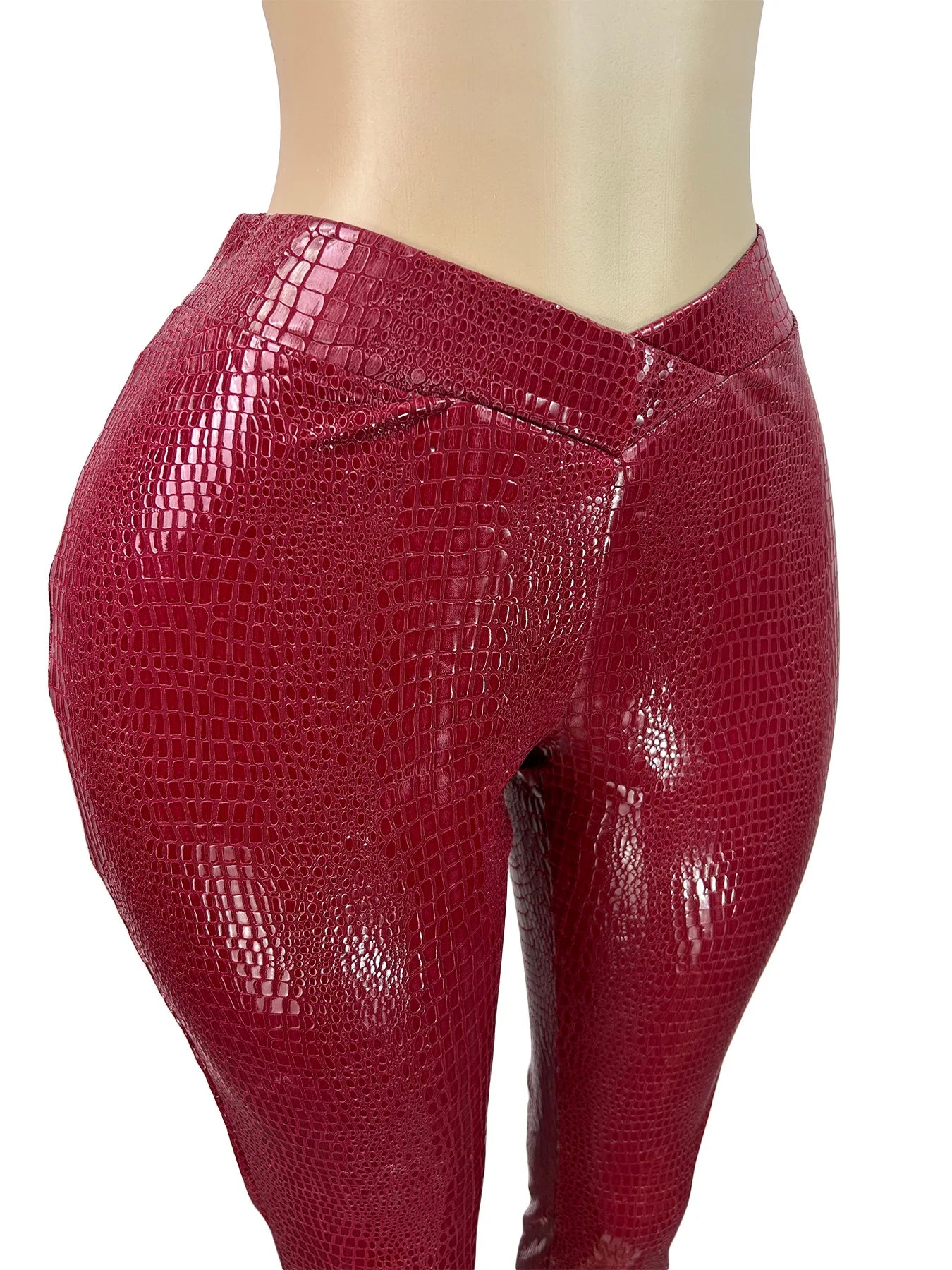 Leather Capri Pants Set
