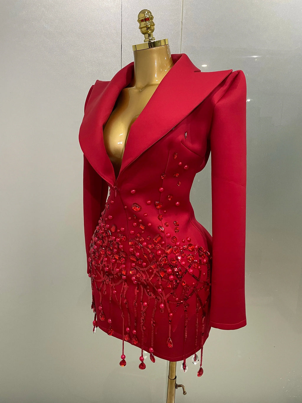 Pearls Blazer Mini Dress