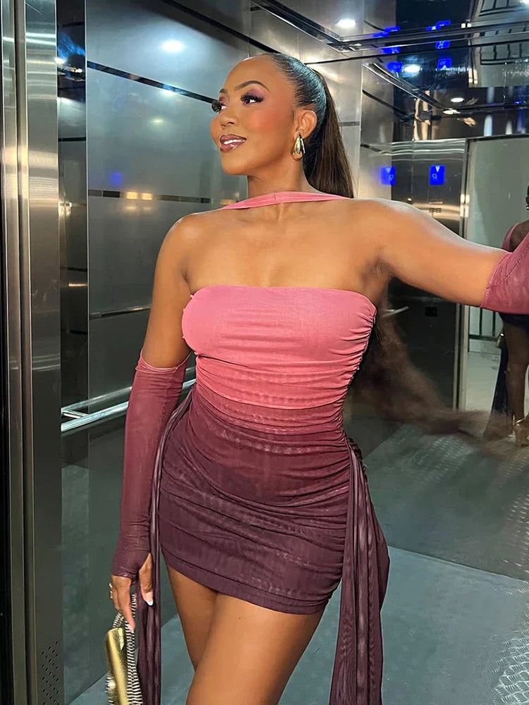 Monika Ruched Mini Dress