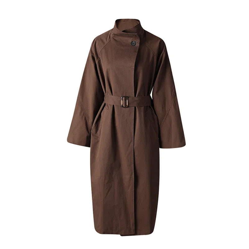 Brown Belted Trench Coat