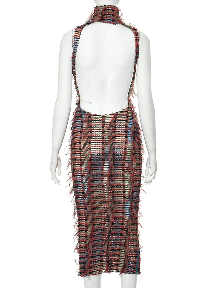 Rissa Knit Tassel Dress
